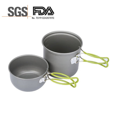 Camping Hiking Foldable Cookware Set Pot Pan