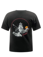 Black tee with Mooka wizard design